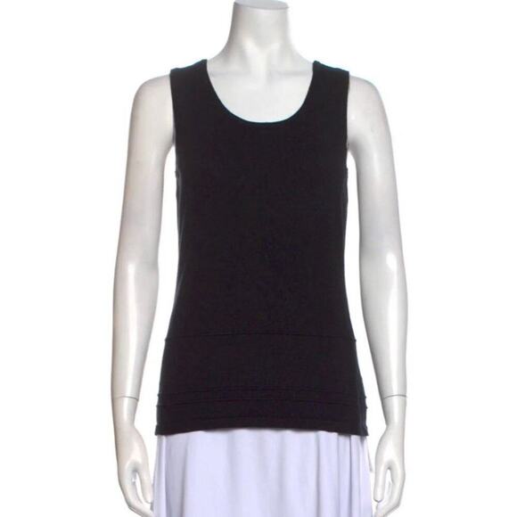 Jason Wu Black Scoop Neck Sleeveless‎ Tank Top, Size Small - Picture 2 of 5